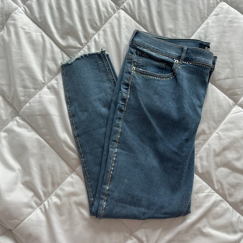 Express Women's Denim Jeans with Studded Accents